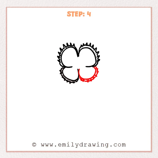 how to draw a venus fly trap - Step 4